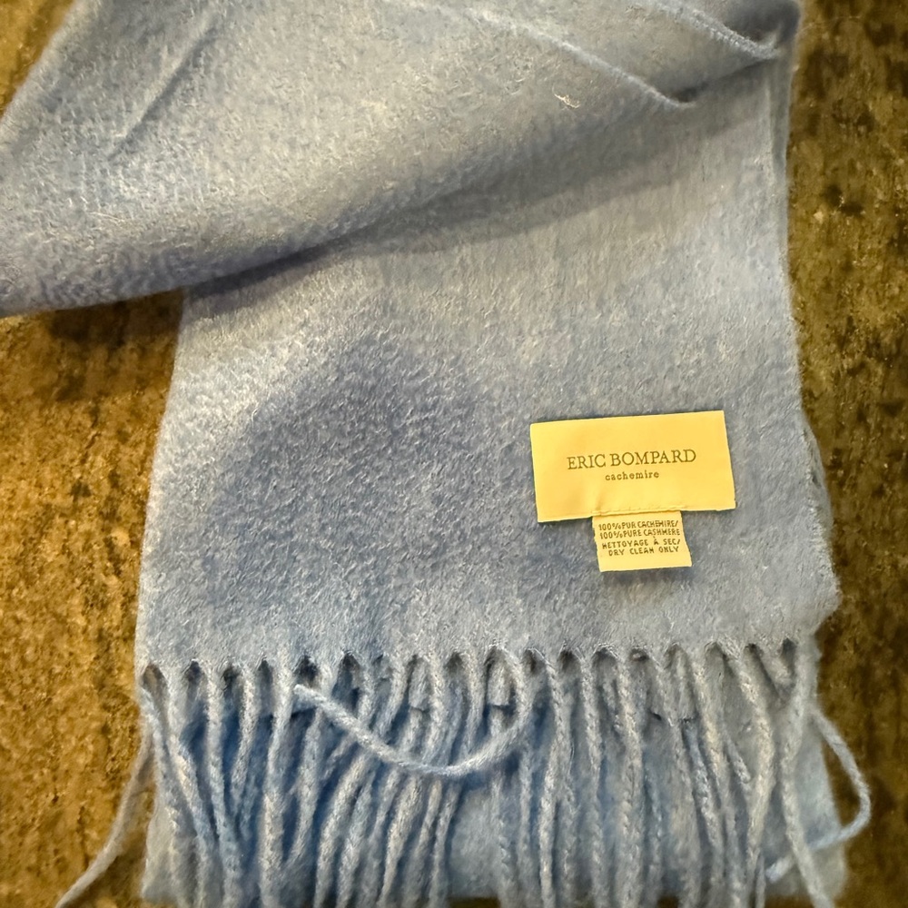 Eric Bompard Blue Cashmere Scarf